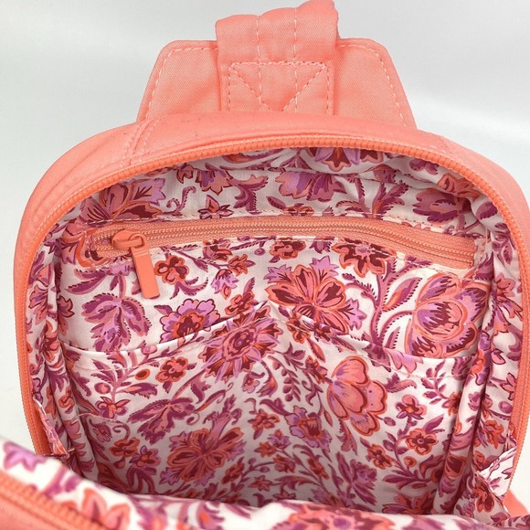 NWT Vera Bradley Utility Sling Backpack Desert Flower Pink Recycled Cotton - Picture 8 of 16